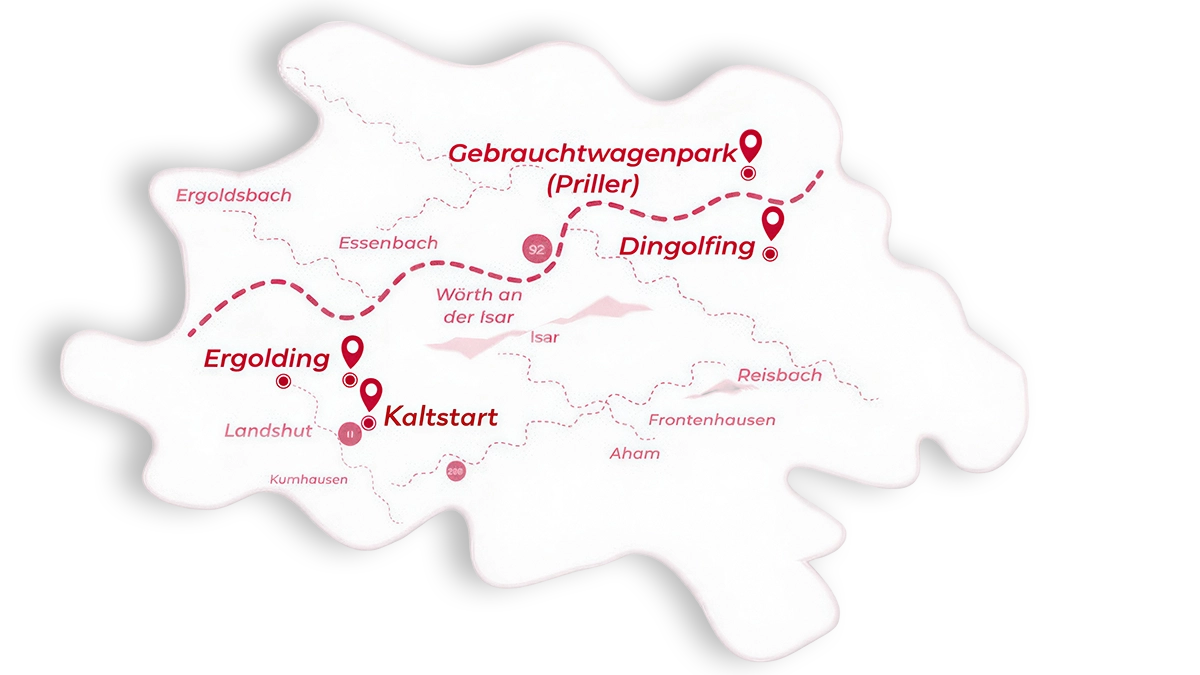 Unsere Standorte in der Region – Übersichtskarte