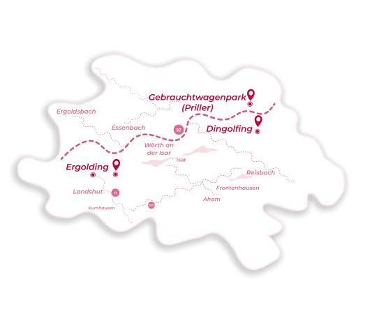 Unsere Standorte in der Region – Übersichtskarte