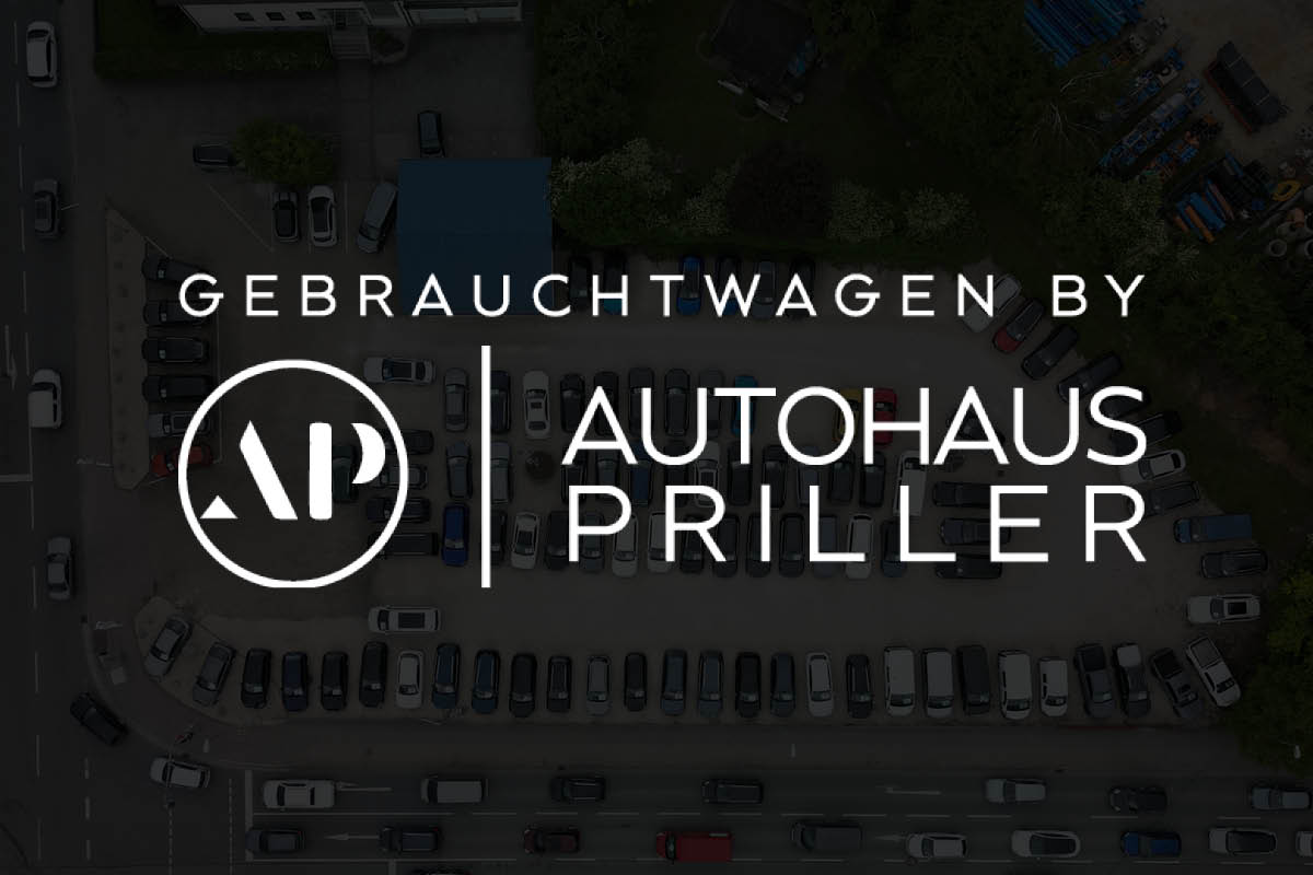 Gebrauchtwagenpark Dingolfing Vogelperspektive Ansicht mit Overlay und Logo